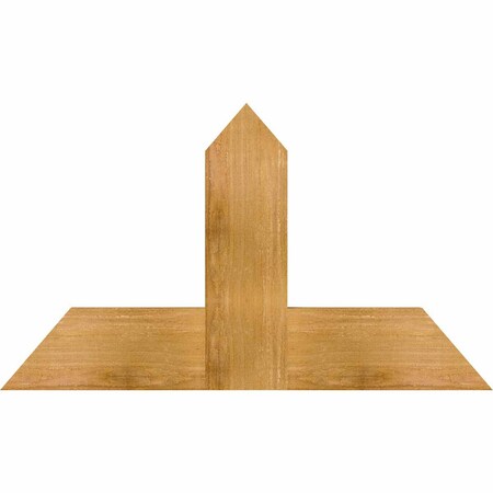 Ekena Millwork Portland Rough Sawn Timber Gable Bracket, Western Red Cedar, 36"W x 21"H x 2"D x 6"F, 14/12 Pitch GBW036X21X0206POR00RWR